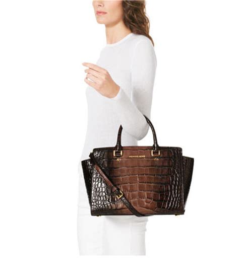 michael kors large selma croc embossed|Michael Kors Selma Bags & Handbags for Women .